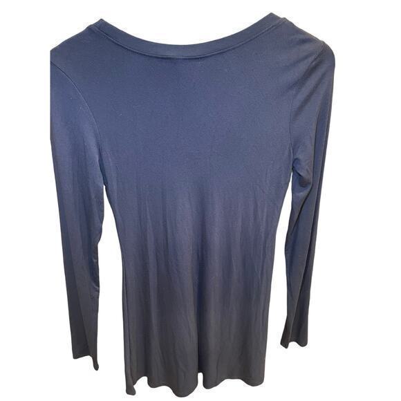 Boston Proper Navy Blue Basic Longsleeve Stretchy T-Shirt Top Women Small‎ - Picture 9 of 9